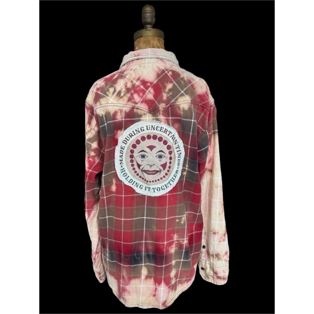 XL‎ Urban Pipeline Flannel | Holding It Together Art Patch | One-of-One